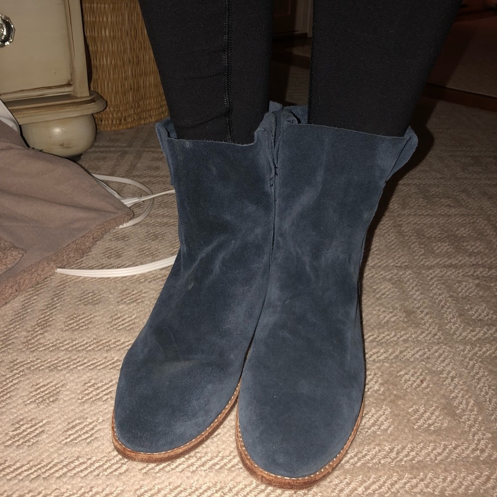 Joie blue suede bootie